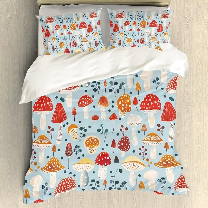 Christmas snowman down comforter bedding set, 3-piece ultra soft modern comfort with zipper closure