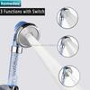 Hot Sale Filtration Shower Head ,negative Ion Filter Handheld with 3 Control Switch Massage Shower Head ,Water Saving Shower
