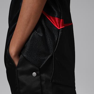 Jordan Vestidos de Manga Corta Brooklyn para Mujer Negro/Rojo Universitario Cre