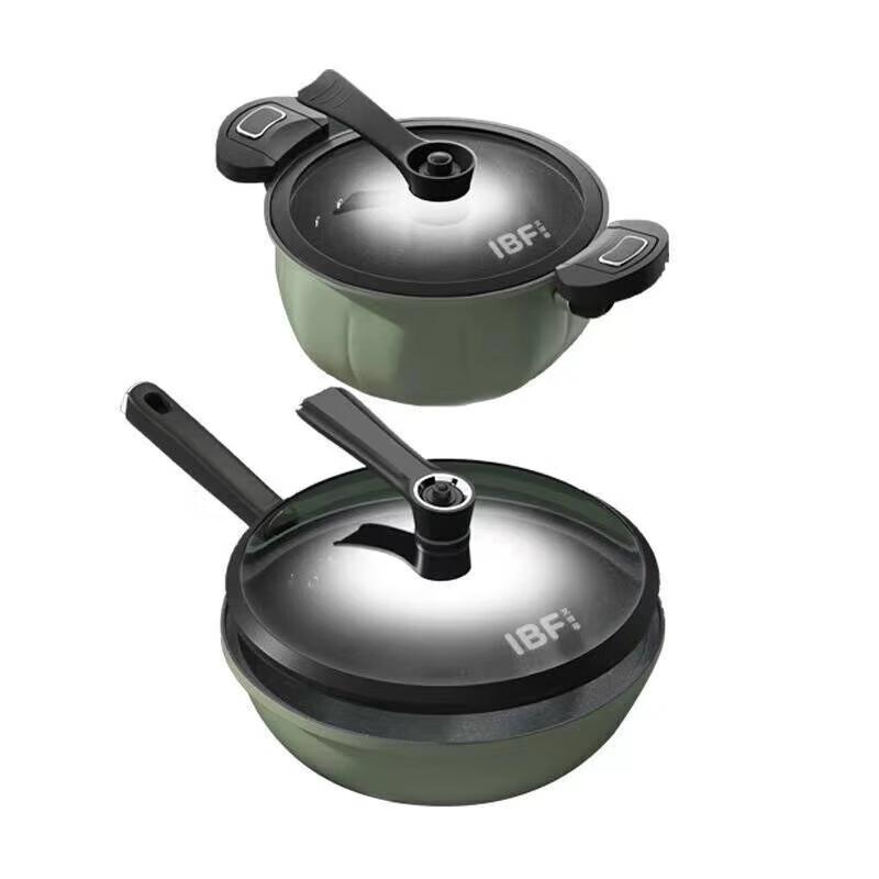 IBF Healthy Non-Stick Micro-Pressure Wok Set