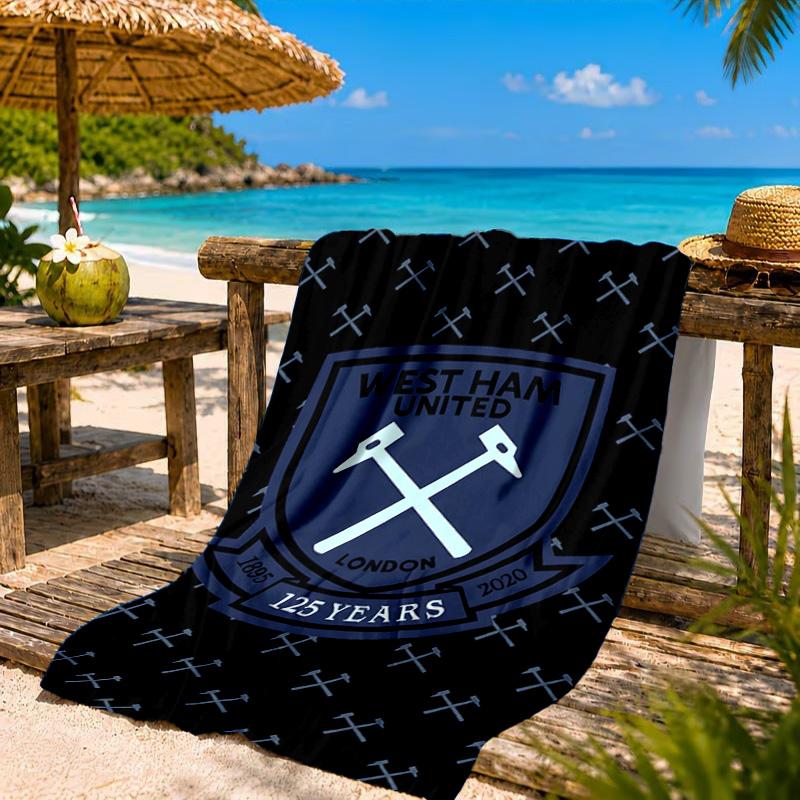 West Football Printed Microfiber Beach Towel, Soft And Absorbent, Quick-Dry, Ideal for Summer Travel, Beach Essential, Swimming Pool