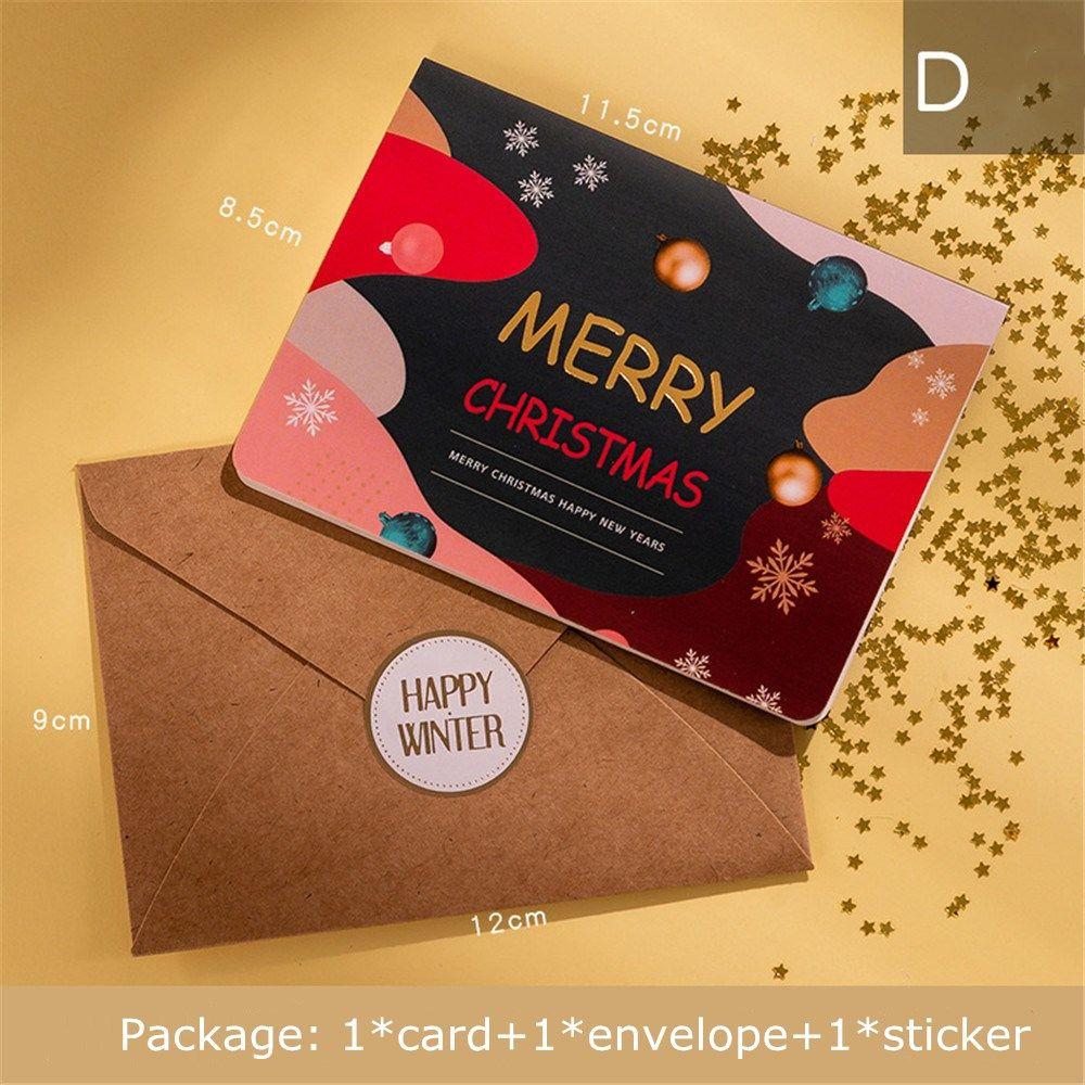 

Best Wishes Thanksgiving Message Card Christmas Greeting Card Blessing Bronzing Merry Christmas D