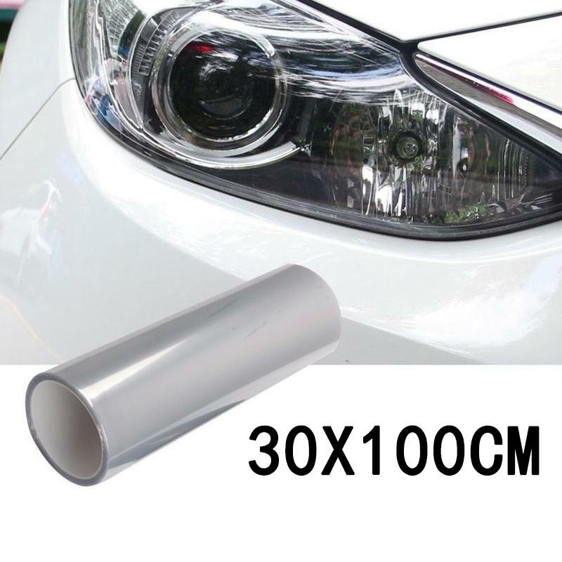 Wrap Car Protector Film Replacement Bumper Headlight 100x30cm Transparent