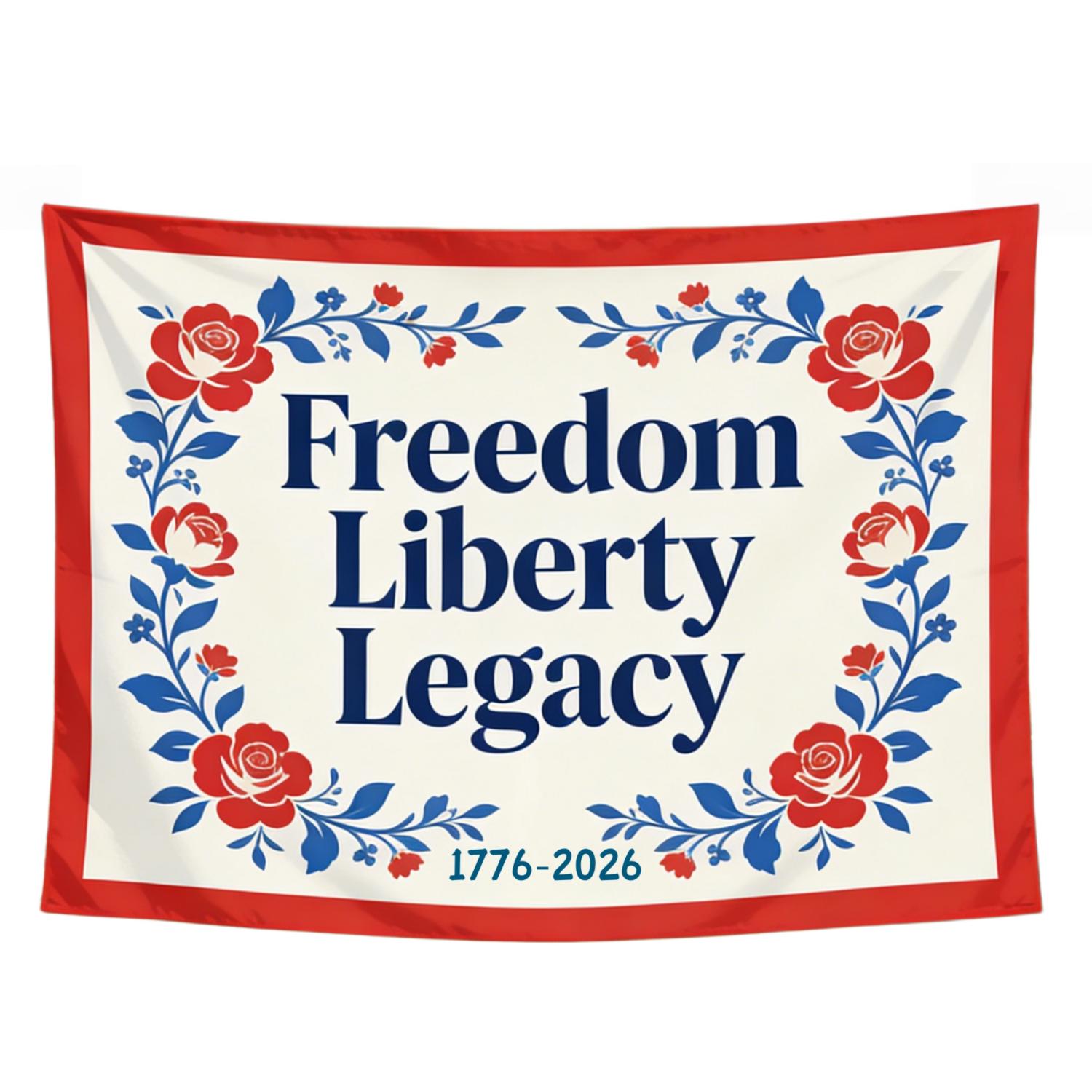

MultiSize American Independence Day Memorial Tapestry Freedom Liberty Legacy Design Reusable Durable High Quality Flat Print 74x94cm(29x37in)