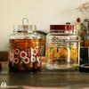 Aderia (ADERIA) [Aderia Retro Plum Wine Storage Bottle, 3L, Flower-Wrapped Design, Gift Box, Made In Japan, 6149] Showa-era Retro Glass Canister with