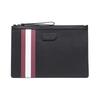 Bollis Red And White Striped Portable Business Commuter PVC Clutch Men Clutch Black BOLLIS-LARGE-OF-36