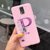 For Samsung Galaxy S5 I9600 Phone Case Flower Initial Alphabet Case For Samsung S5 Neo S 5 G900 G903F SM-G900F Soft Silicon Case