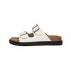 [Shei] Super version~ cowhide retro cork bottom thick bottom buckle with slippers women's sandals