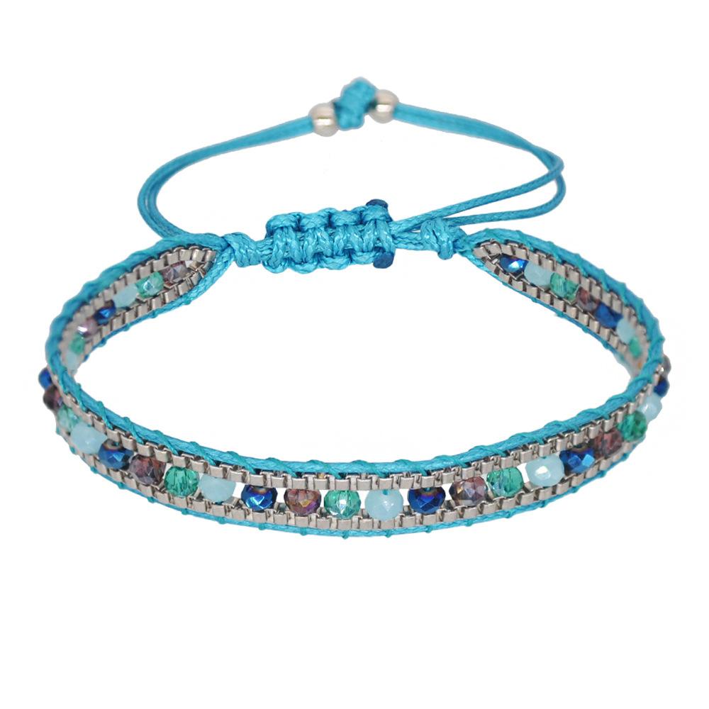 Women s handmade beaded bracelet, crystal, retro ethnic style, friendship bracelet