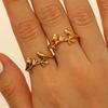 New Arrival Silver Gold Tree Branch Golden Birds Open Rings For Women Female Ring