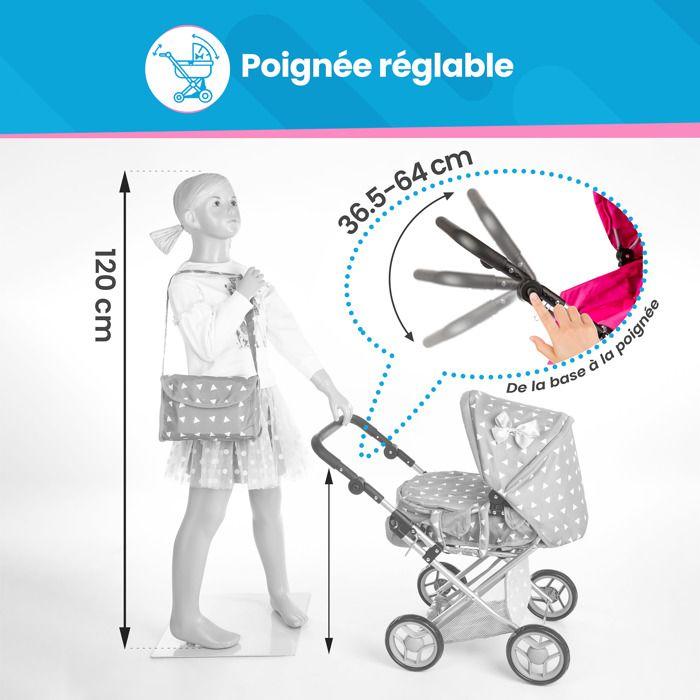 Poussette Pour Poupée - Kinderplay - KP0200S - 2 En 1 - Couleurs Attrayantes - Pliable