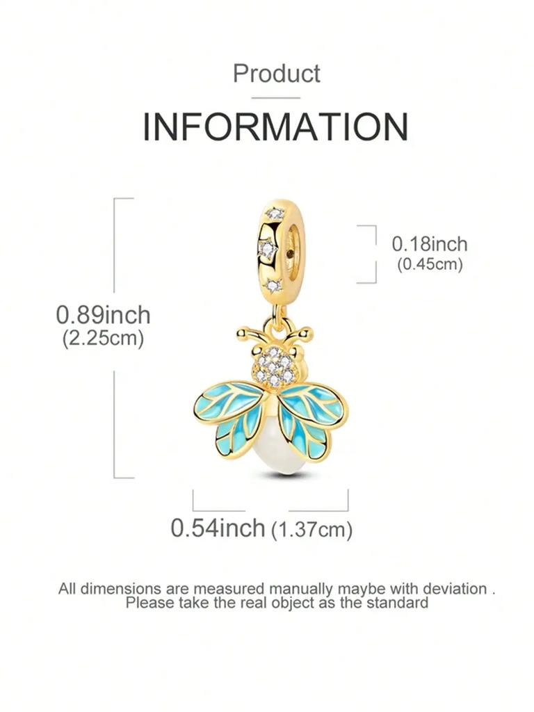Charms Plata Copper Colors Firefly Daisy Beads Charm Pendant For Original Bracelet For Women Diy Jewelry Love Gift