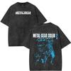 Metal Gear Solid 2 Hra Vintage Oversized Praná Tričko Unisex Bavlnené Heavyweight
