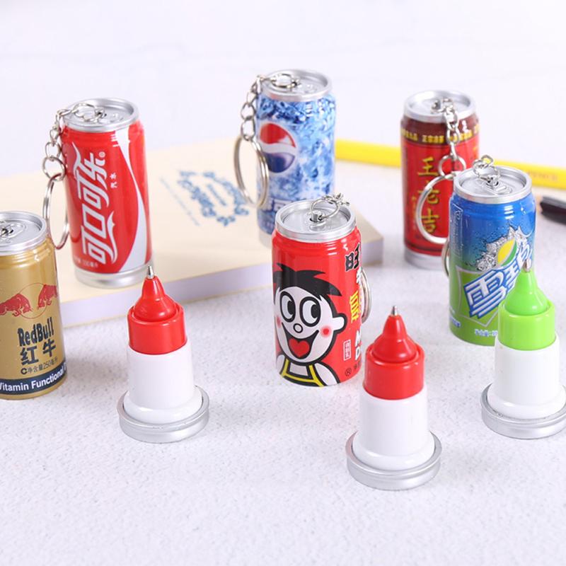 Cartoon Beverage Bottle Cans Ballpoint Pen Cute Creative Retractable Pen Student Learning Gift
