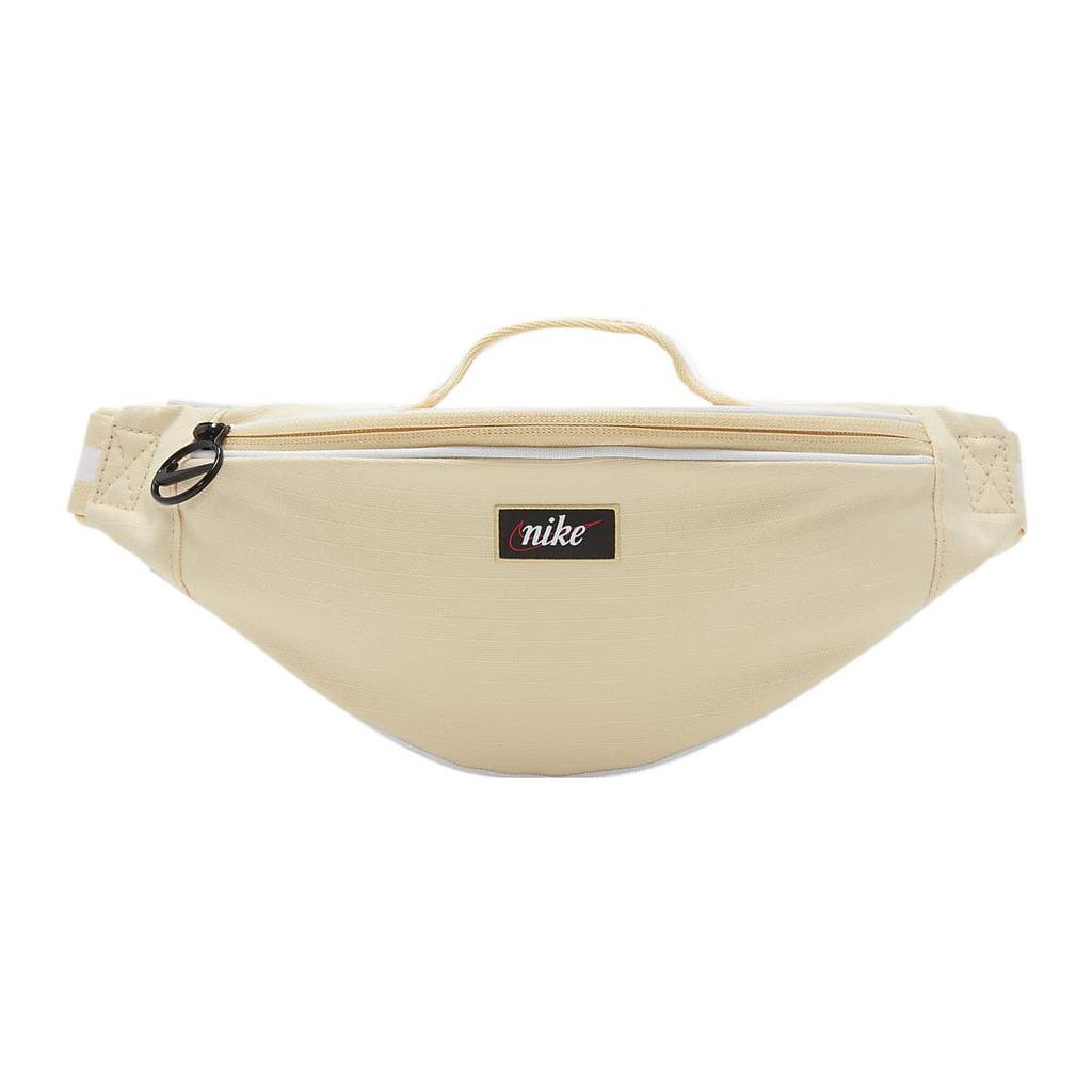 New Nike Heritage Polyester Shoulder Bag Crossbody Bag Fanny Pack Small Size Unisex Light Vanilla/Light Vanilla/White DR6266-294