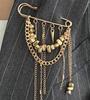 Hip Hop Style Irregular Beaded Fringed Brooch Accessories Multi-functional Pants Anklet Pin