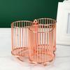 Rotating Pen Holder Creative Swivel Pen Rack Large Capacity Metal Mesh Pen Organizer for Office School Classroom