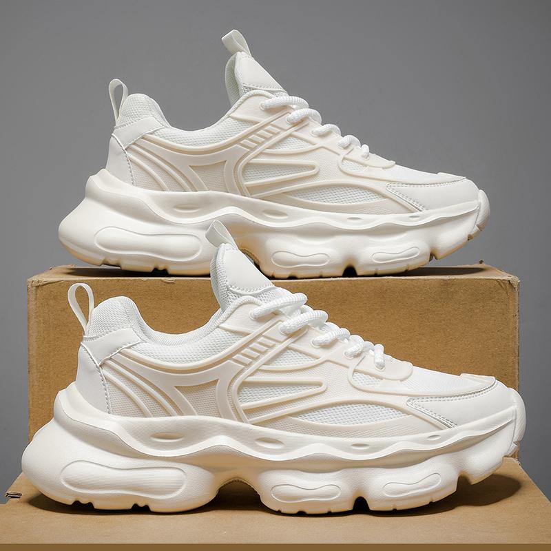 2026Four Seasons Thick and Height-increasing Sports Shoes, Men's Genuine Leather Mesh Casual Men's Shoes, Trendy Shoes