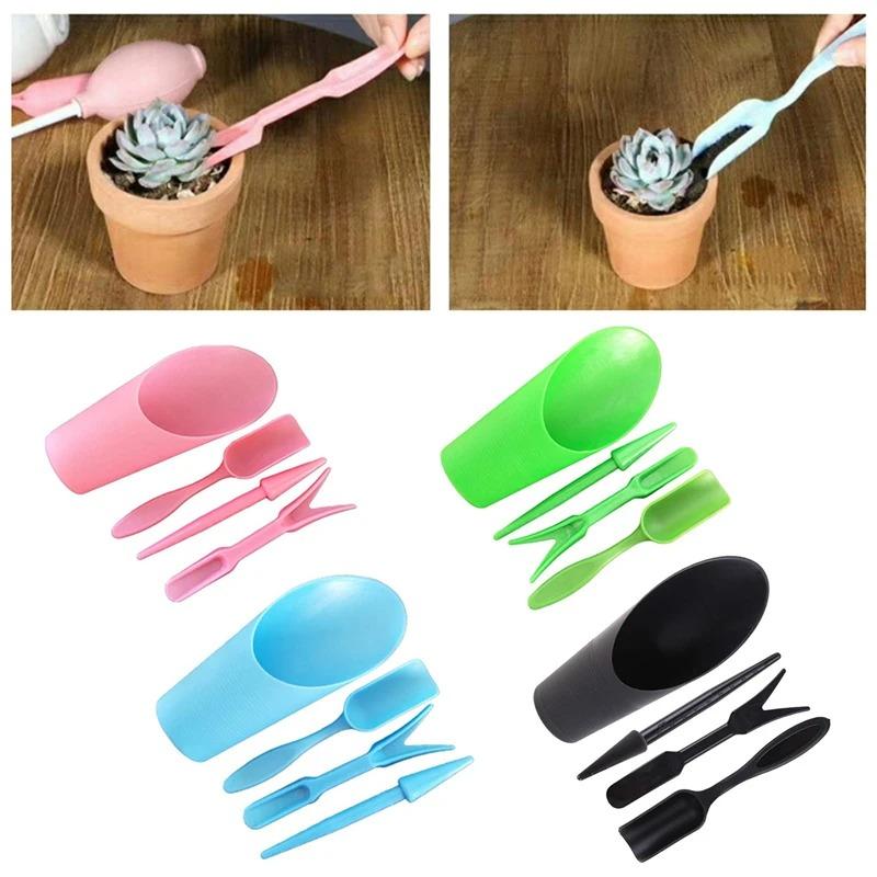 4Pcs/Set of Gardening Tools in Random Colors Including Planting Tools Bucket Shovel Seedling Lifter, Essential Gardening Gadgets Succulent Tools