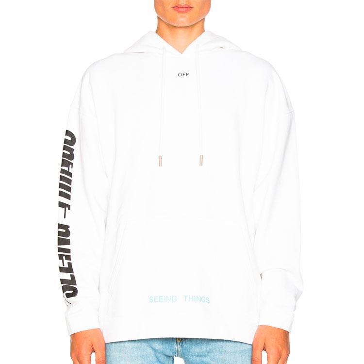 Off-White Photocopy Over Hoodie White Men Streetwear OMBB009G20JER0020188