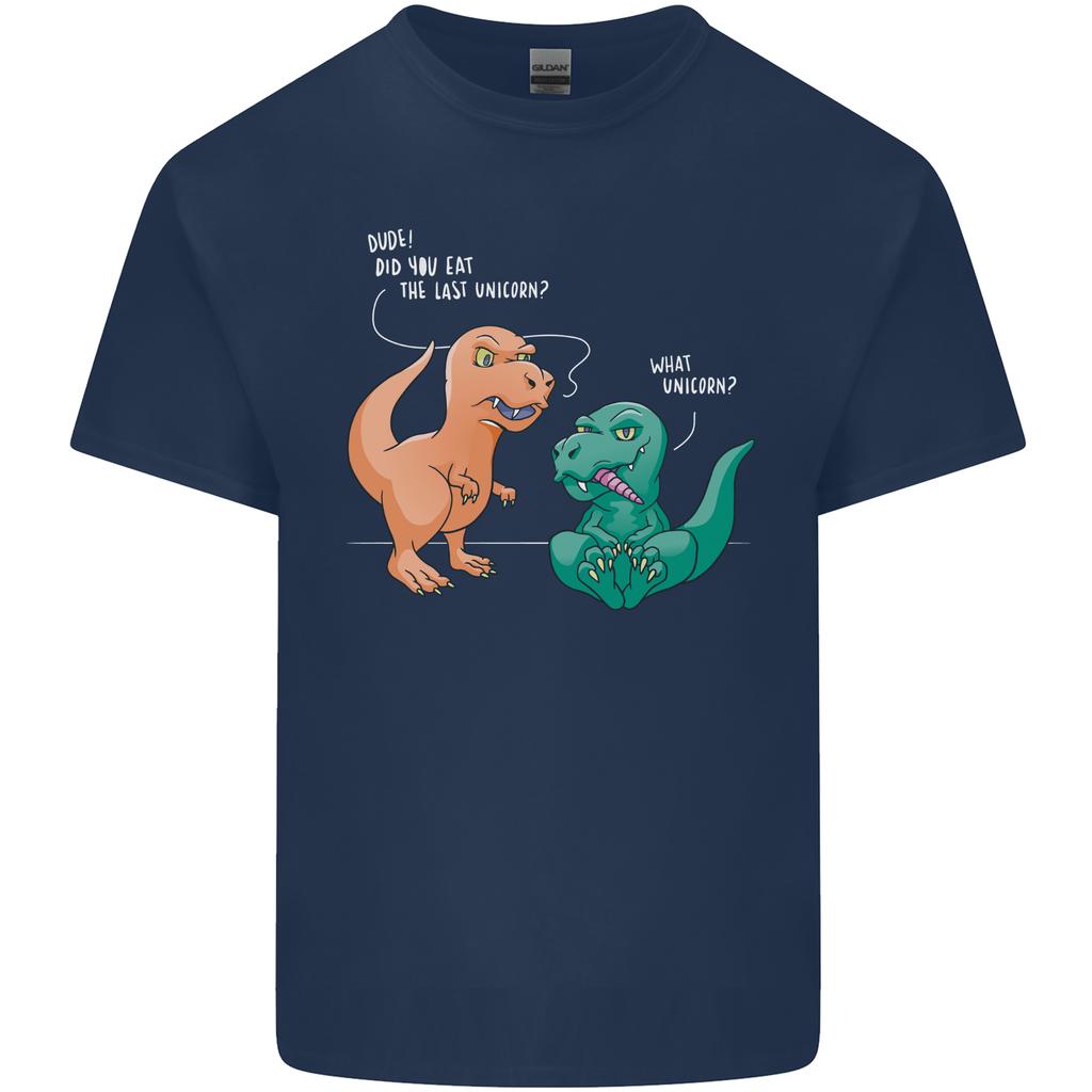 TRex Eating the Last Unicorn Dinosaur Funny Unisexs Light Cotton TShirt