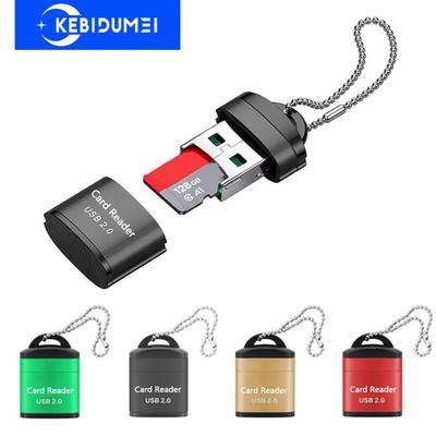 Mini USB 2.0 čtečka paměťových karet Micro SD Vysokorychlostní adaptér s klíčenkou Přenosná čtečka karet Příslušenství pro notebooky