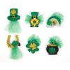 Green Clovers Hair Clip St Patricks Day Hairclip Holiday Headdress Irish National Day Celebrate Barrettes Festival Props