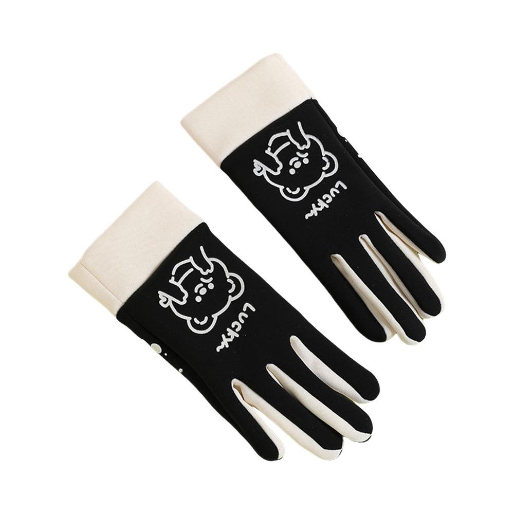 Fleece Lined Kids Mittens Cartoon Full Finger Gloves Outdoor Sports Gloves  for Kids Christmas Gift