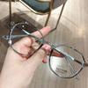 2Pcs Myopia Glasses Women Blue Light Computer Eyeglasses Girls Metal Round Frame Shortsighted Eyewear
