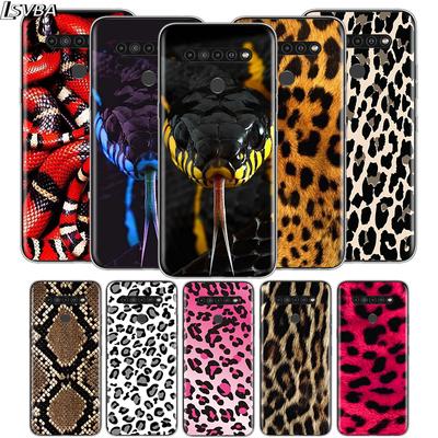 Wąż Leopard Print Dla LG V60 V50S V50 G8X G8S G8 G7 ThinQ 5G K61 K51S K41S K30 K20 Q60 Q9 Miękkie Etui na Telefon