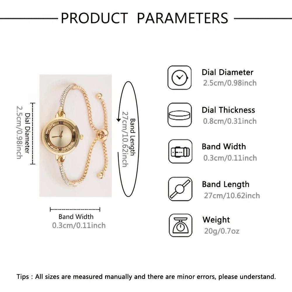 Rhinestone Kvarts Ure Diamantbesat Urrem Håndledsdekoration Dame Armbåndsur Gave