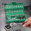Portable Tool Box Professional Socket Wrench Set, Cr-V Steel Alloy Ratchet/Hex Multi-Bit Ratchet Kit with Storage Case for Home Maintenance