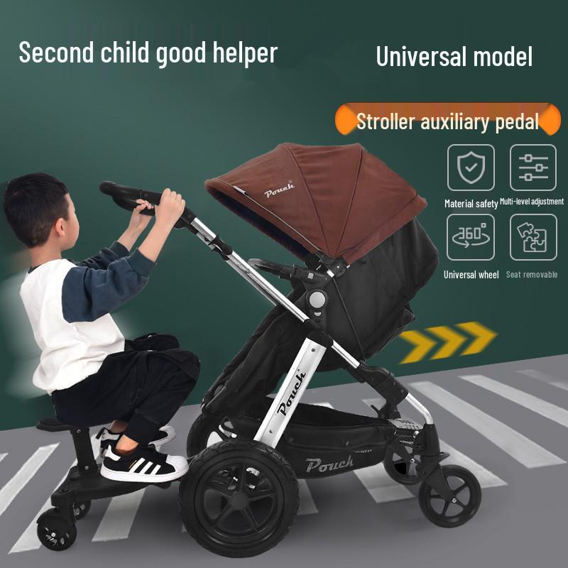 Double Stroller Second Seat for Twins - Child Helper Attach