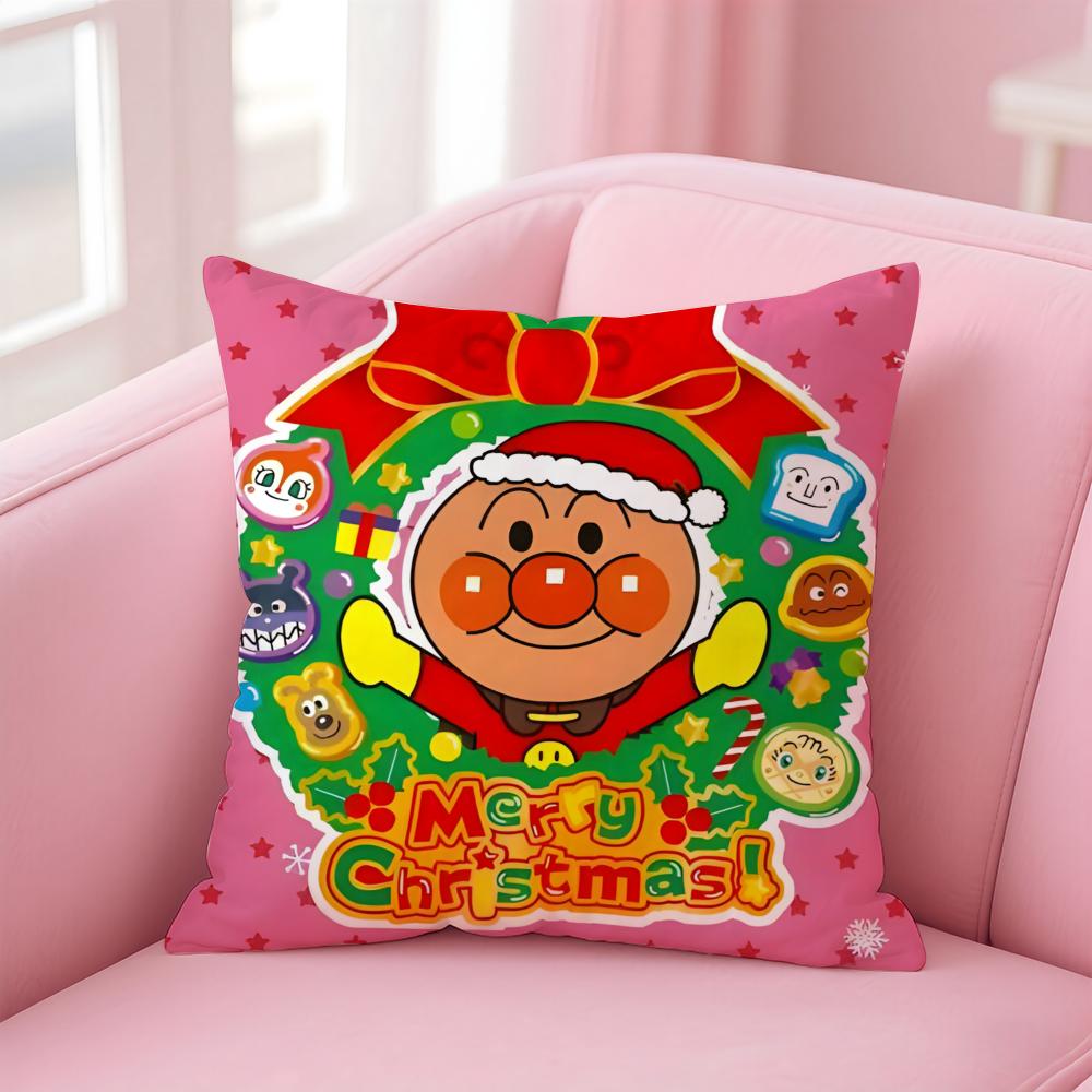 anime A-AnpanmanS Cushion Cover Comfortable Reversible Pillow Cover Ideal for Car Sofa Bedroom & Beyond