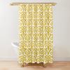 Moroccan Trellis Lattice Pattern Shower Curtain,Indigo Navy Blue White Vintage Geometric Lattice Bathroom Curtains With Hooks