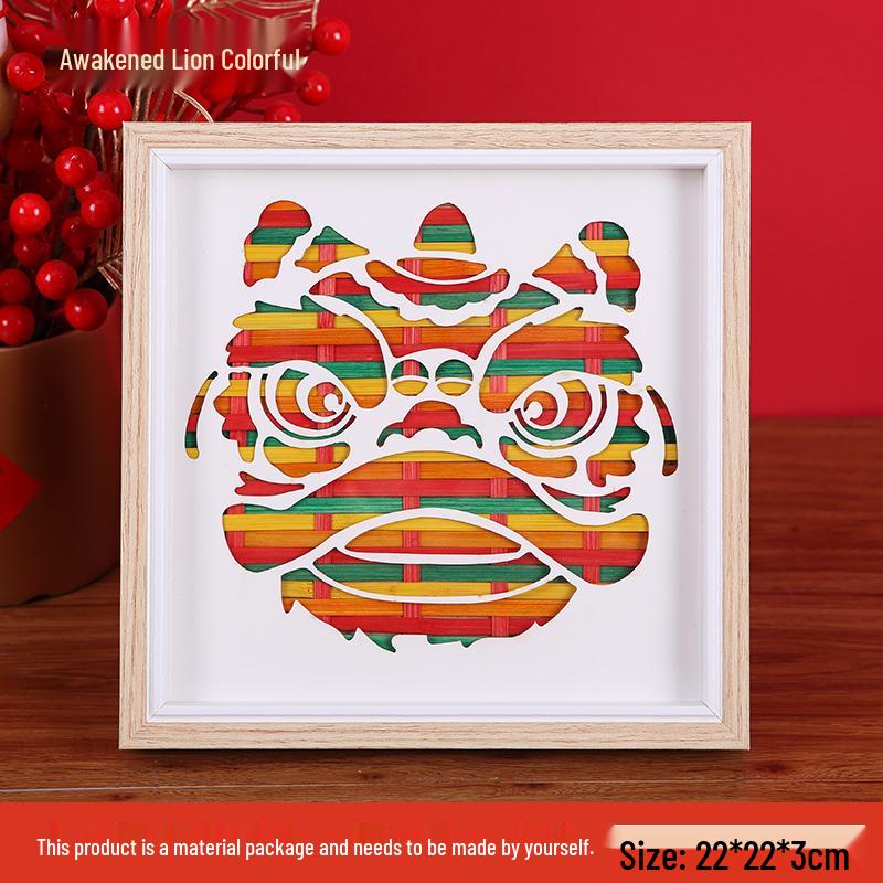 

National Day Bamboo Weaving DIY Kit: Intangible Cultural Heritage Tabletop Decor, Parent-Child Team Building Gift