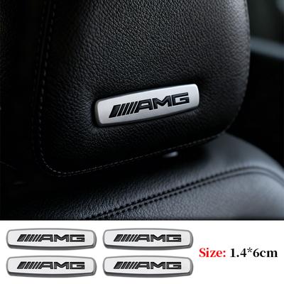 3D prémiový ABS emblém odznak nálepka na opěrku hlavy opěradla autosedačky pro Mercedes Benz AMG Maybach Brabus doplňky pro styling interiéru AB4