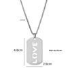 European & American High-End Stainless Steel Street Style Cross Necklace with Trendy Cool Letter Hollow Tag