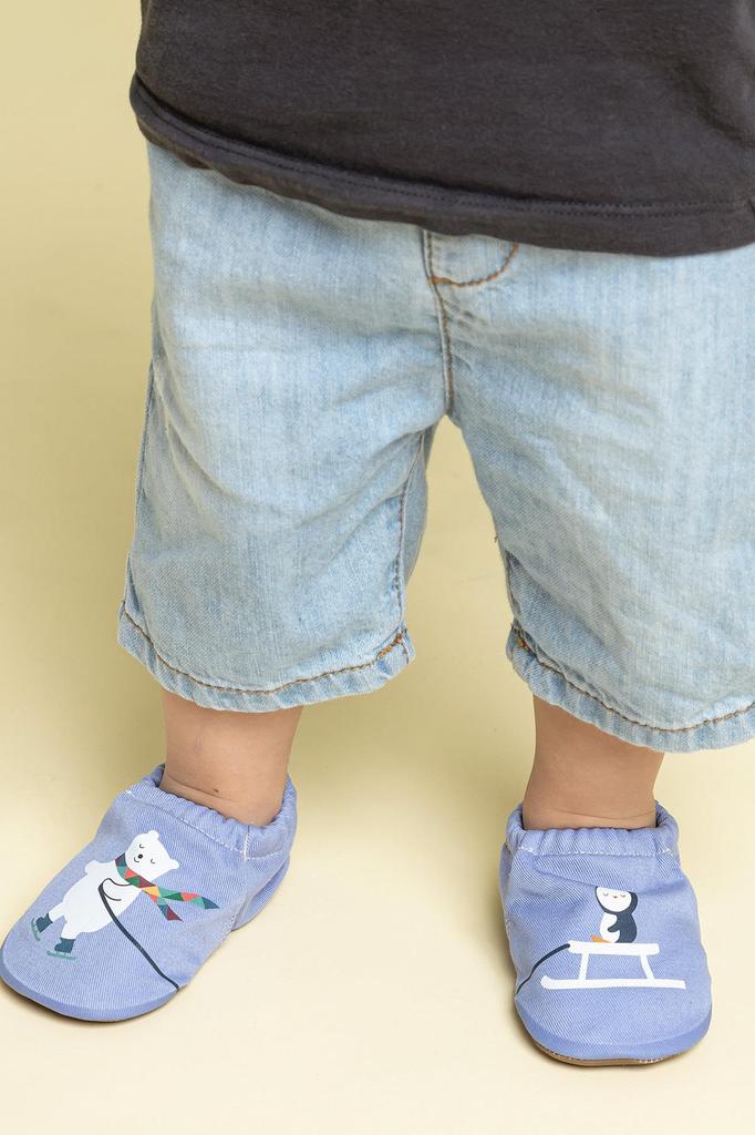 Buddy-Buddy Hyper Denim Blue Barefoot Smart Booties