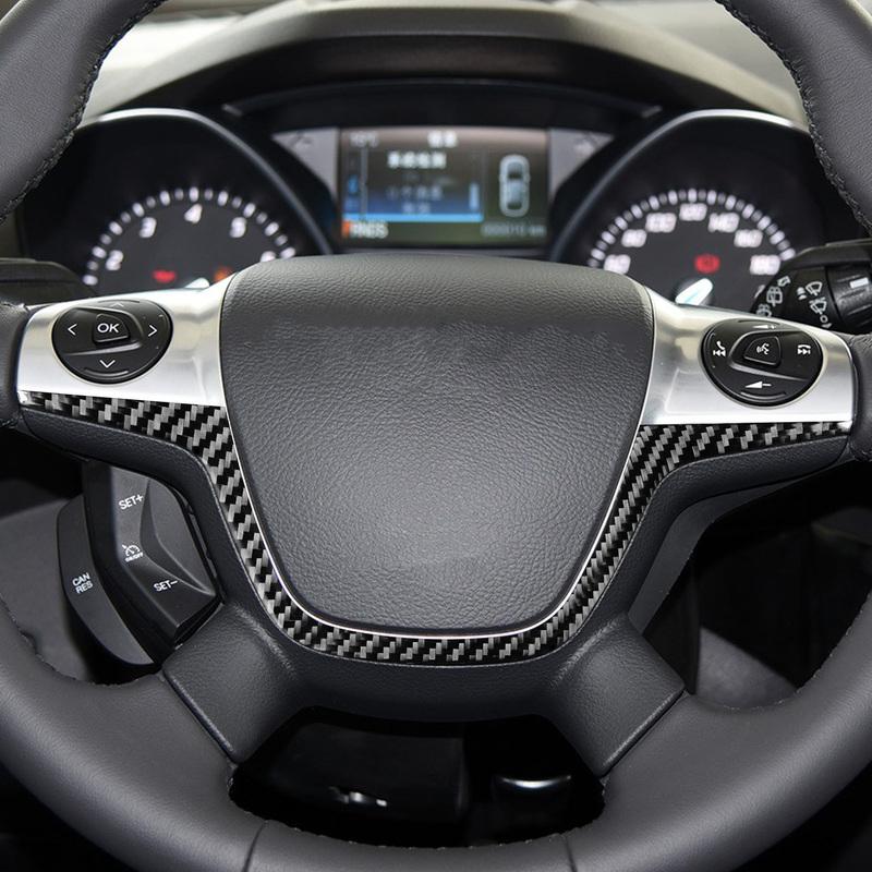 For Ford Escape Kuga 2013 2014 2015 2016 Carbon Fiber Accessories Car Interior Steering Wheel Speedometer Trim Sticker
