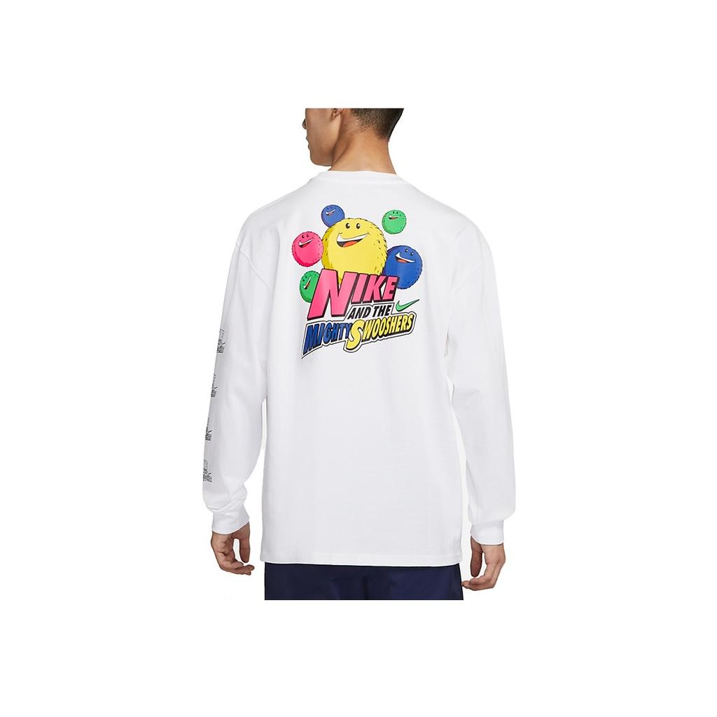 Nike Sportswear Cartoon Print Long Sleeve T-Shirt Men Tops White DM7916-100