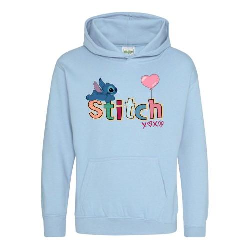 Lilo & Stitch Childrens/Kids Heart Long-Sleeved Valentine`s Day Hoodie