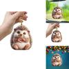 Car Decor Acrylic Pendant With Cute Hedgehog Finger To Love Heart Design For Interior Decoration