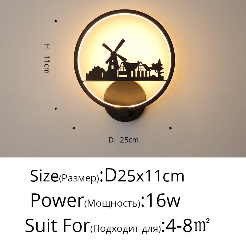 Simple Modern Creative Led Wall Lamp for Living Room Bedroom Kitchen Foyer Ofiice Coffee Bar Indoor Lighting Decorative Lamps