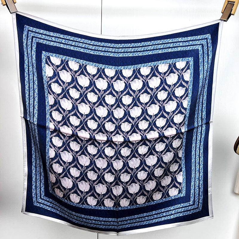 Spring And Autumn Premium Silk Silk Scarf Women'S Light Luxury High-End Thin Scarf Elegant Shawl Scarf