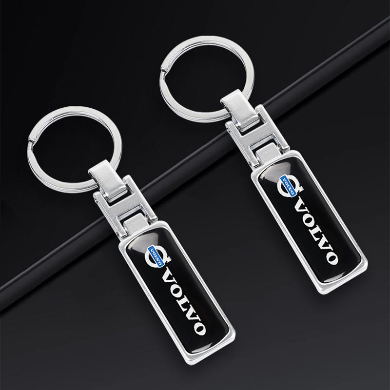 Zinc Alloy Keychain Long Strip Pendant Ring Car Accessories For Volvo V60 V40 XC90 XC40 S80 T6 V90 XC R S60 C30 XC60 V50 V70 S90 ZU2