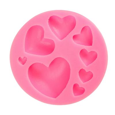 3D Diy Heart Fondant Mold Silicone Cake Decorating Craft Sugar Chocolate Mould