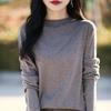 Women's wool pullover Qinghe cashmere 50% silk 50% wool spring and summer wool soft, comfortable and warm