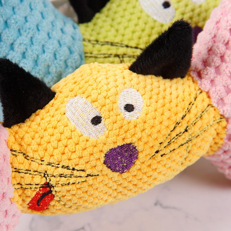 Peluche para Gato y Perro, Resistente al Sonido, Masticable, Juguetes para la Dentición, Suministros para Mascotas, Lana de Maíz, Huesos de Gato