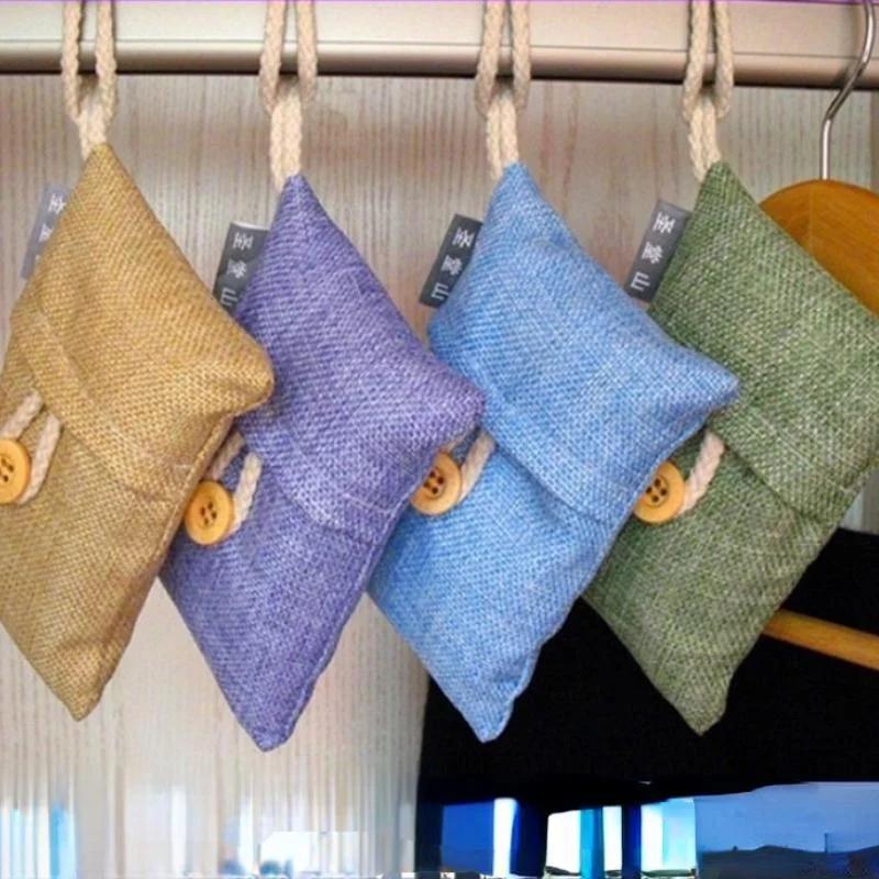 Korean Style Bamboo Charcoal Bag Hanging Bag Decorative Activated Charcoal Bag Button Charcoal Bag Household Department Store